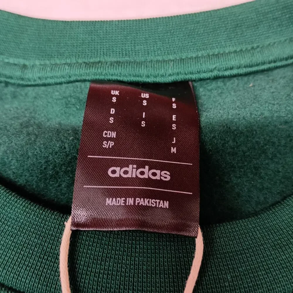 Adidas Men's Feel Cozy Embroidered Sweatshirt Green‎ Size S